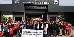   Marmara Üniversitesi Ülkücülerinden Barış Pınarı Harekatında Görev Alan Mehmetçiğe Selam